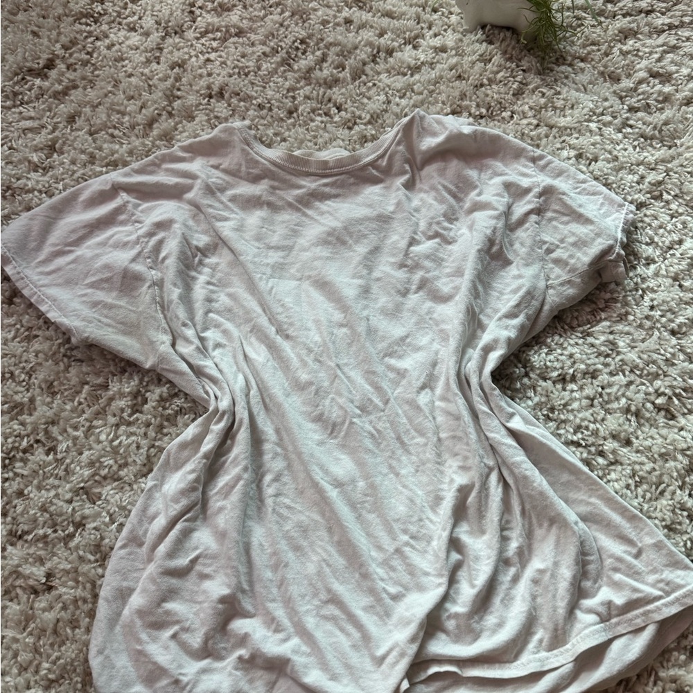 Hanes comfort fit basic crew womens casual soft white T-shirt. Size larg…